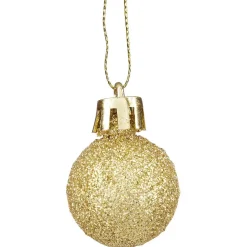 Petite boule de Noël polystyrène doré Ø3cm x12