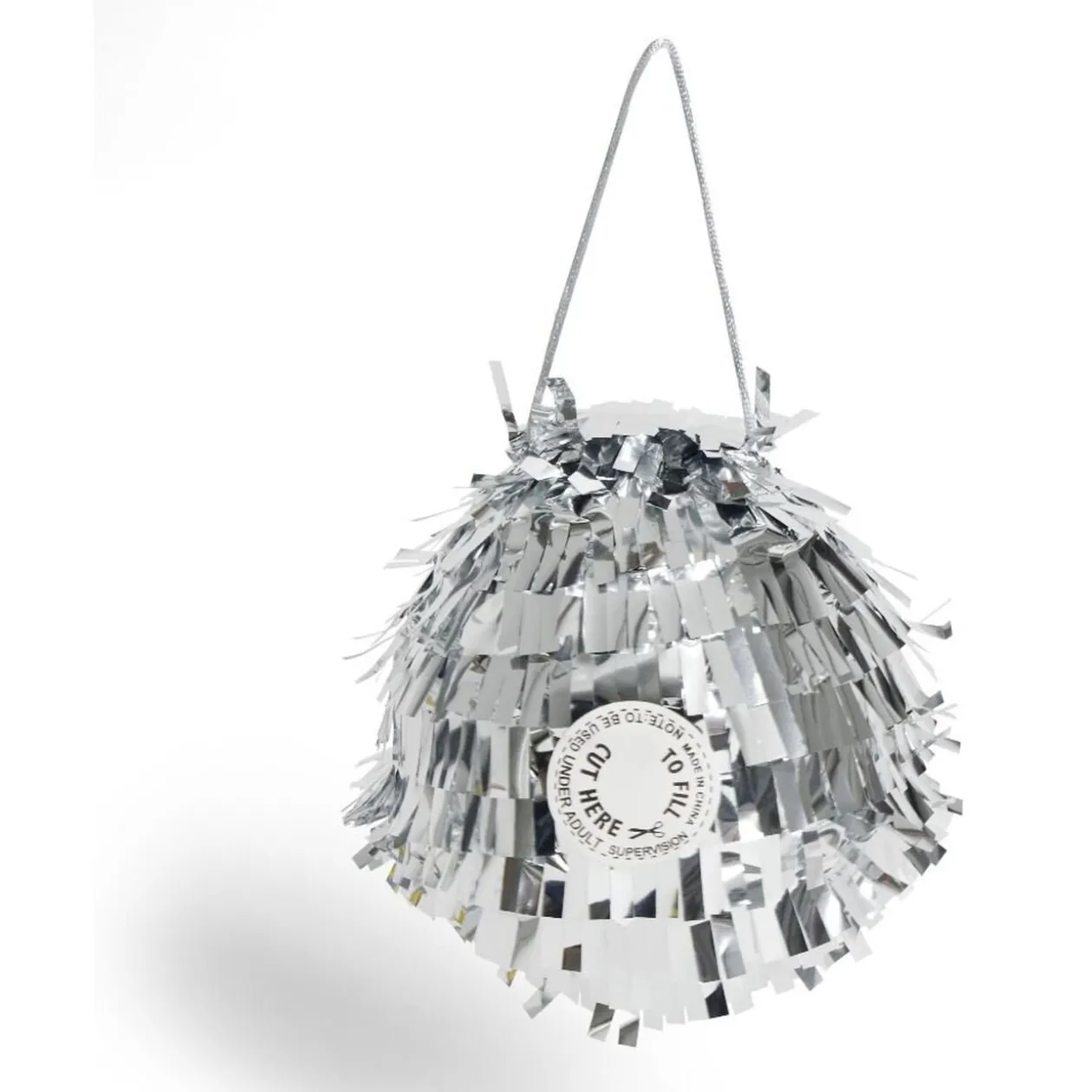 Piñata disco argenté