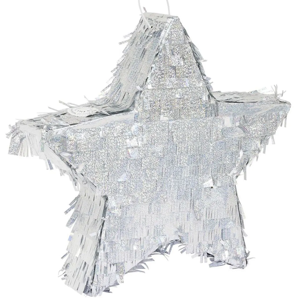 Piñata étoile argentée en carton