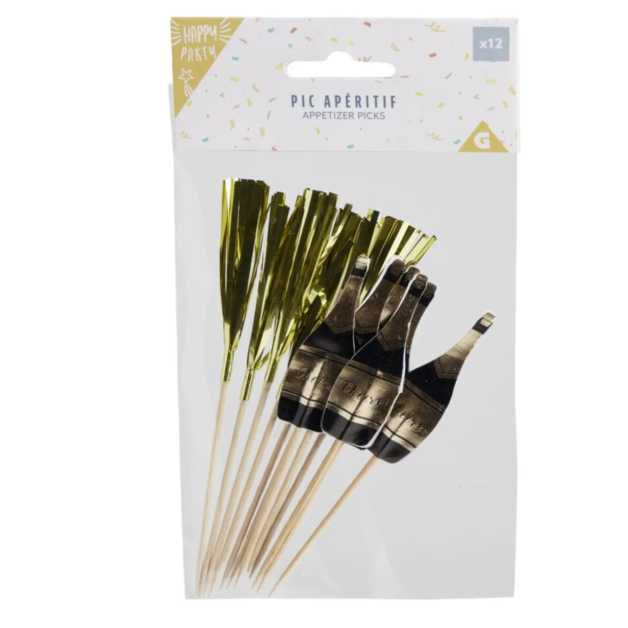 Pic apéritif décoratif argenté x12