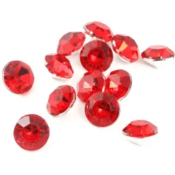 Pierres déco diamant rouge argenté