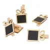 Pince ardoise forme cadeau x6
