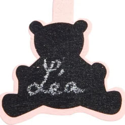 Pince ardoise ourson rose x6