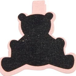 Pince ardoise ourson rose x6