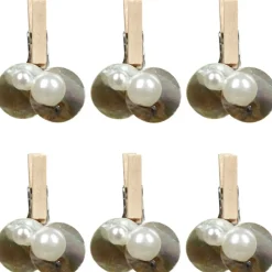 Pince coquillage ivoire x6