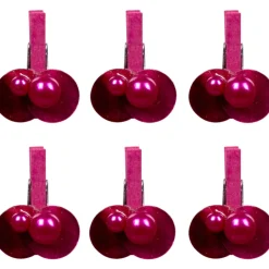 Pince coquillage rose fuchsia x6