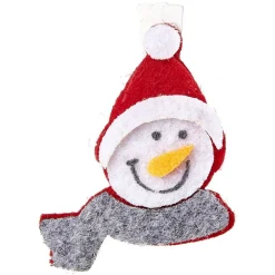 Pince de Noël motif renne et bonhomme de neige x6
