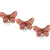 Pince papillon chocolat x3