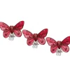 Pince papillon rouge bordeaux x3