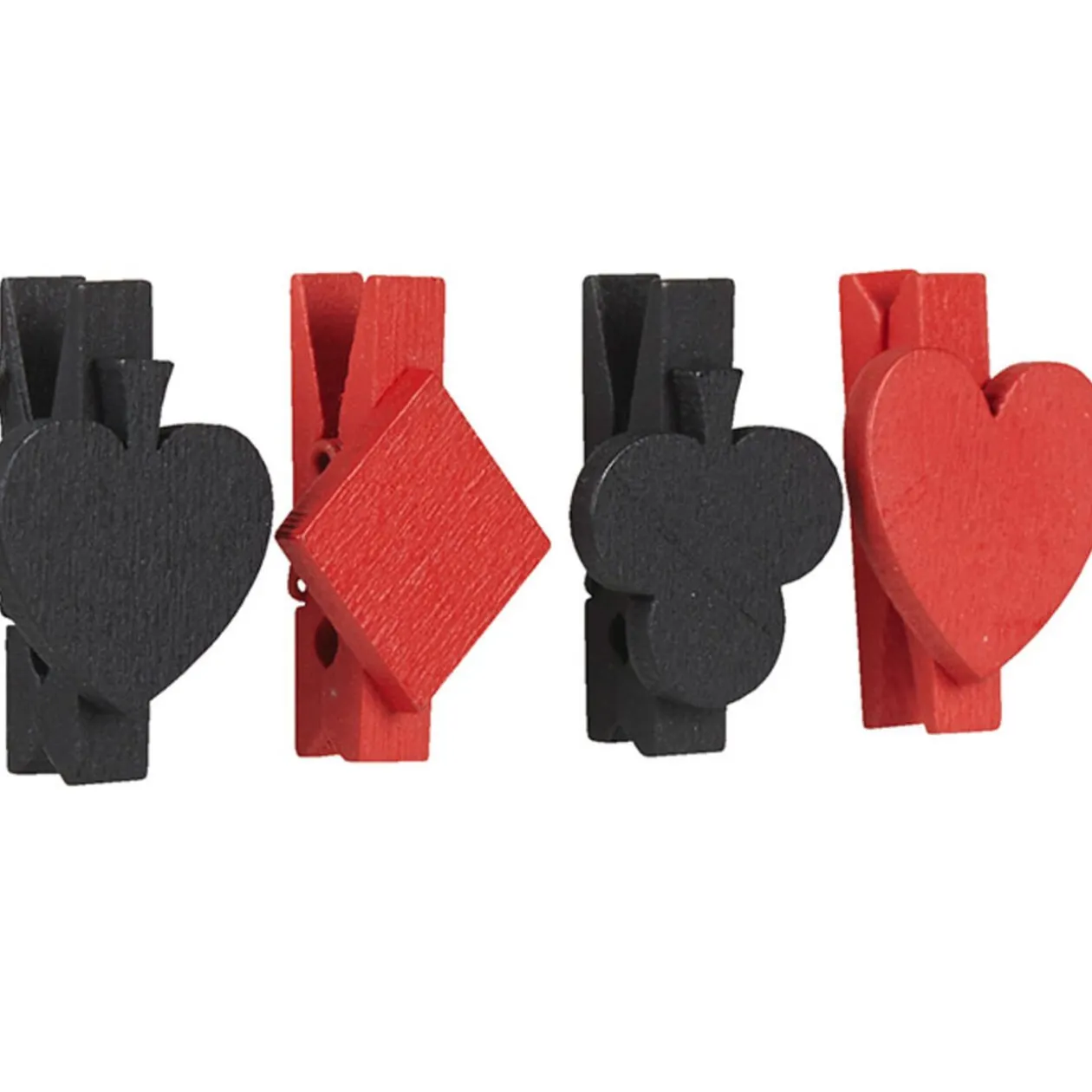 Pince porte nom design poker x4