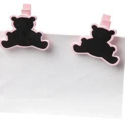 Pince porte nom rose x6