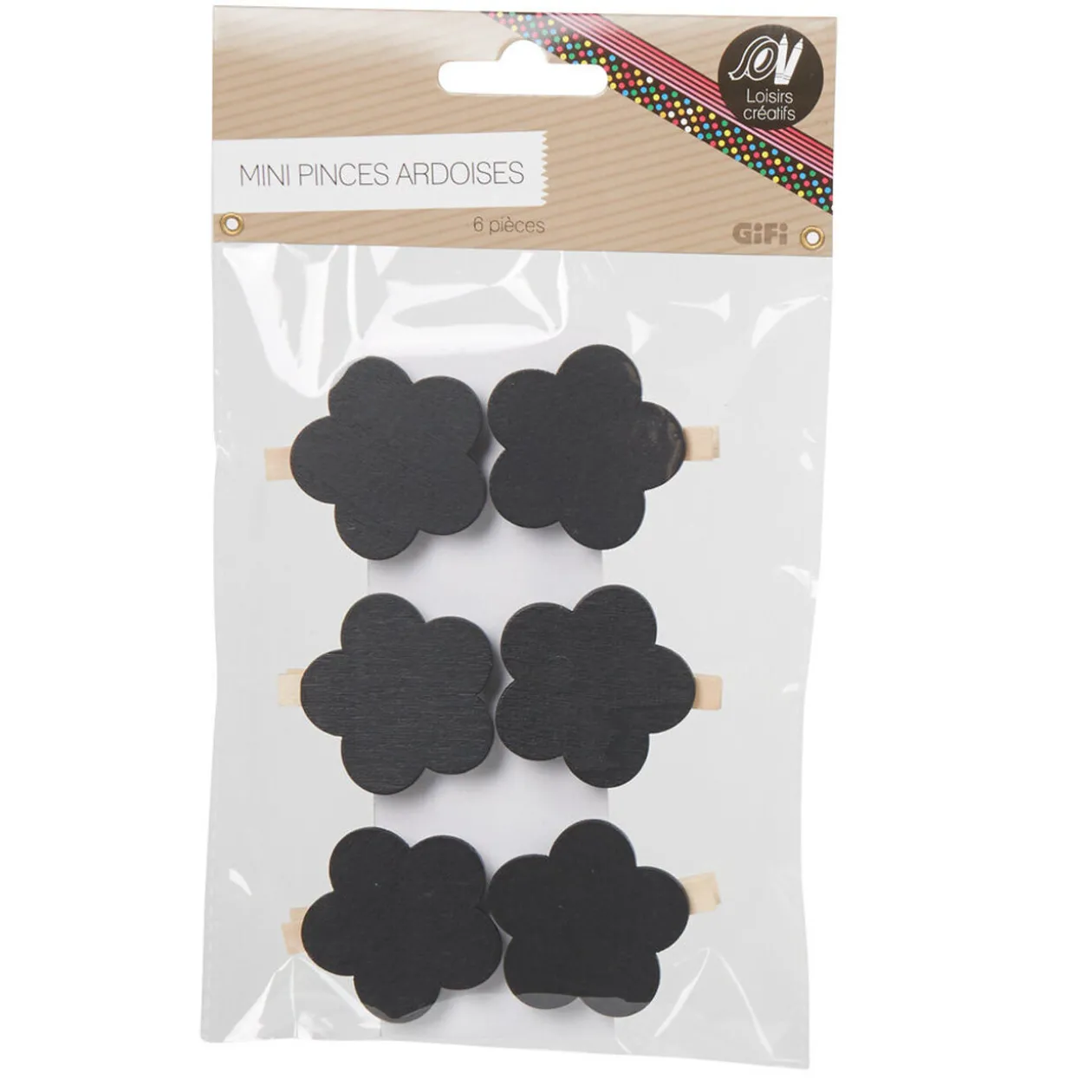 Pince étiquette ardoise x6