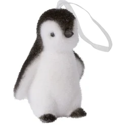 Pingouin de Noël à suspendre noir et blanc
