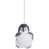 Pingouin de Noël à suspendre noir et blanc