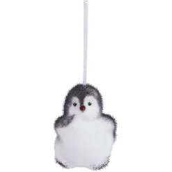 Pingouin de Noël à suspendre noir et blanc
