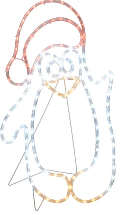Pingouin néon lumineux blanc Noël