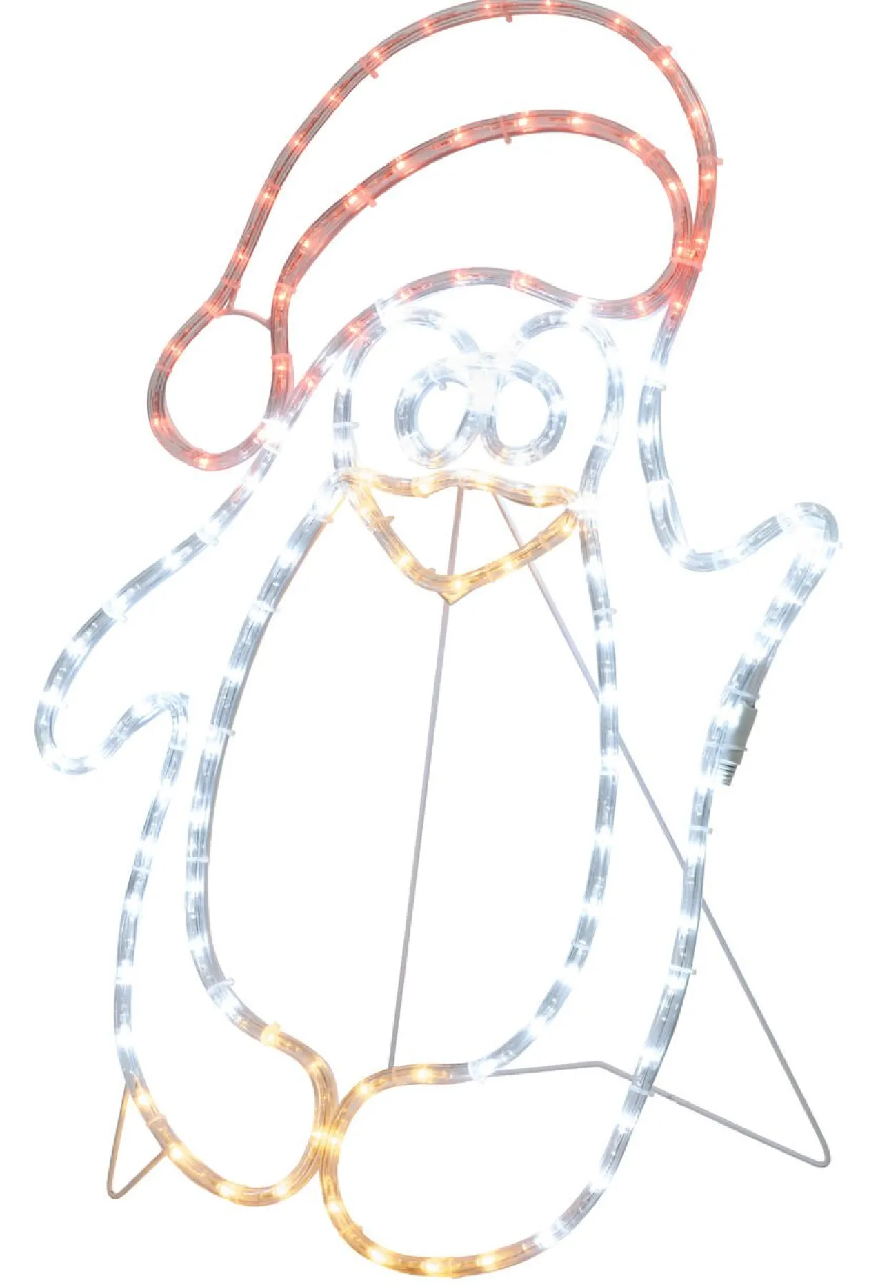 Pingouin néon lumineux blanc Noël