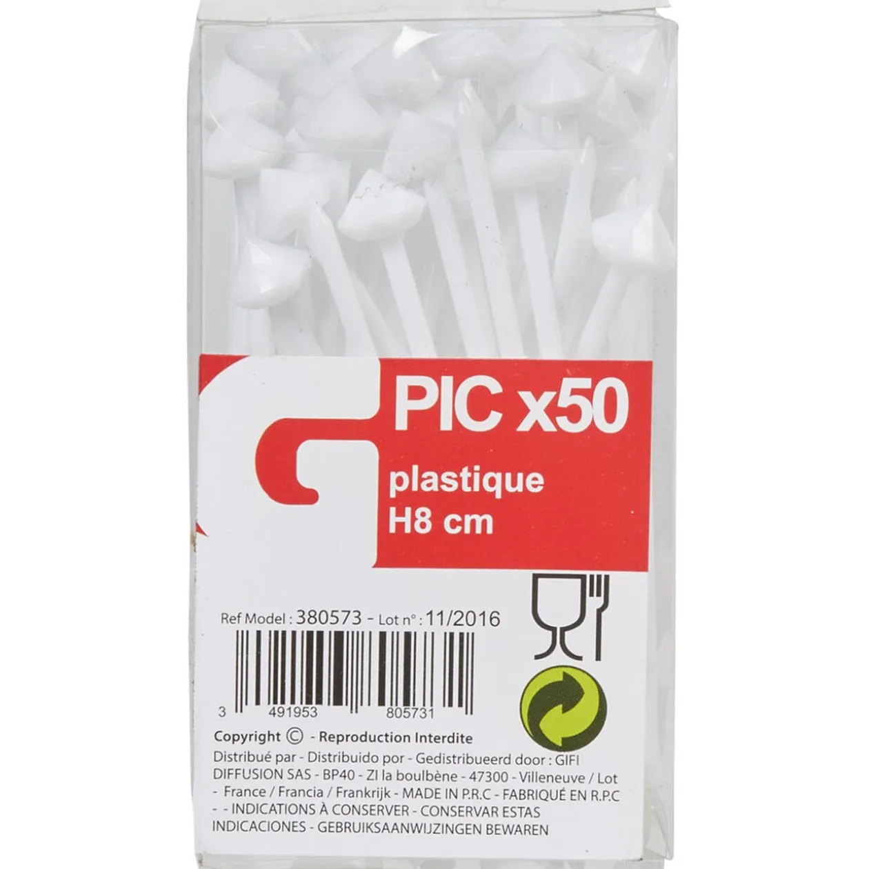 Pique à apéritif blanc x50