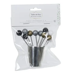 Pique à escargot ou bigorneau x 12 avec bac