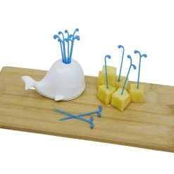 Pique apéritif avec support baleine blanche