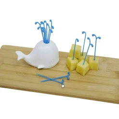 Pique apéritif avec support baleine blanche