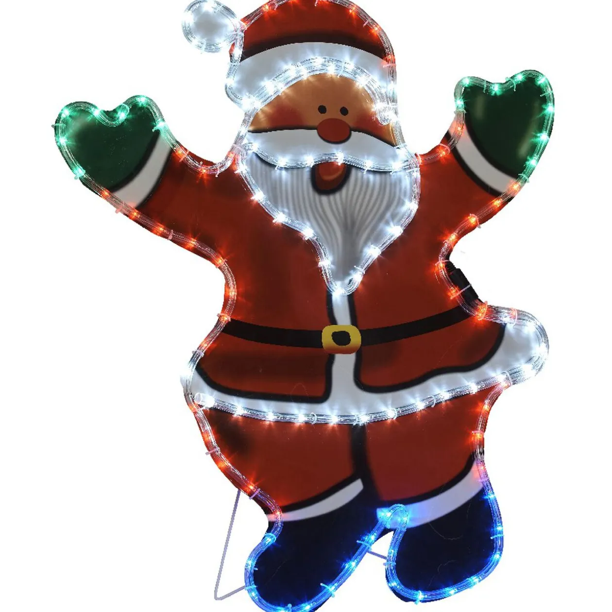 Plaque lumineuse Père Noël multicolore