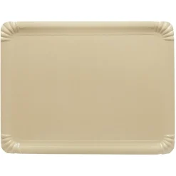 Plateau en carton blanc crème x10
