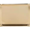 Plateau en carton doré rectangulaire x3