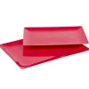 Plateau plastique fuchsia x2