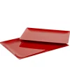 Plateau plastique rouge x2