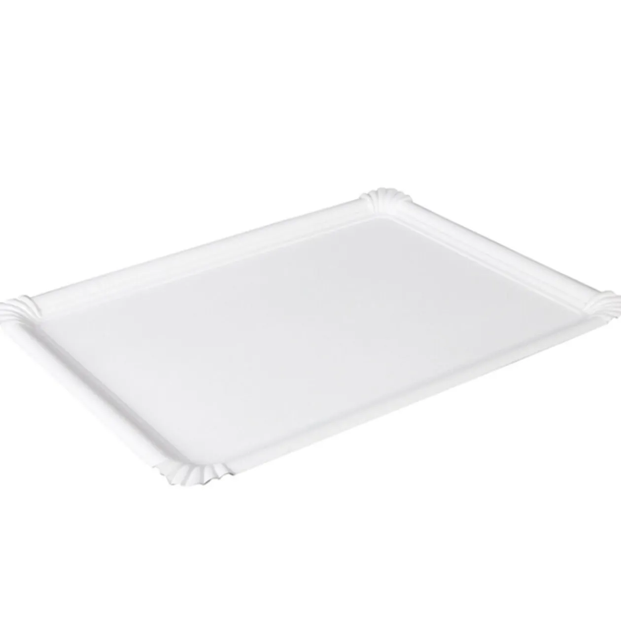 Plateau rectangulaire carton blanc x10