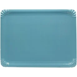 Plateaux en carton turquoise x10