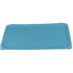 Plateaux en carton turquoise x10