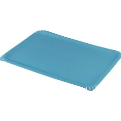 Plateaux en carton turquoise x10