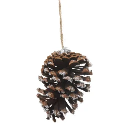 Pomme de pin de Noël à suspendre marron