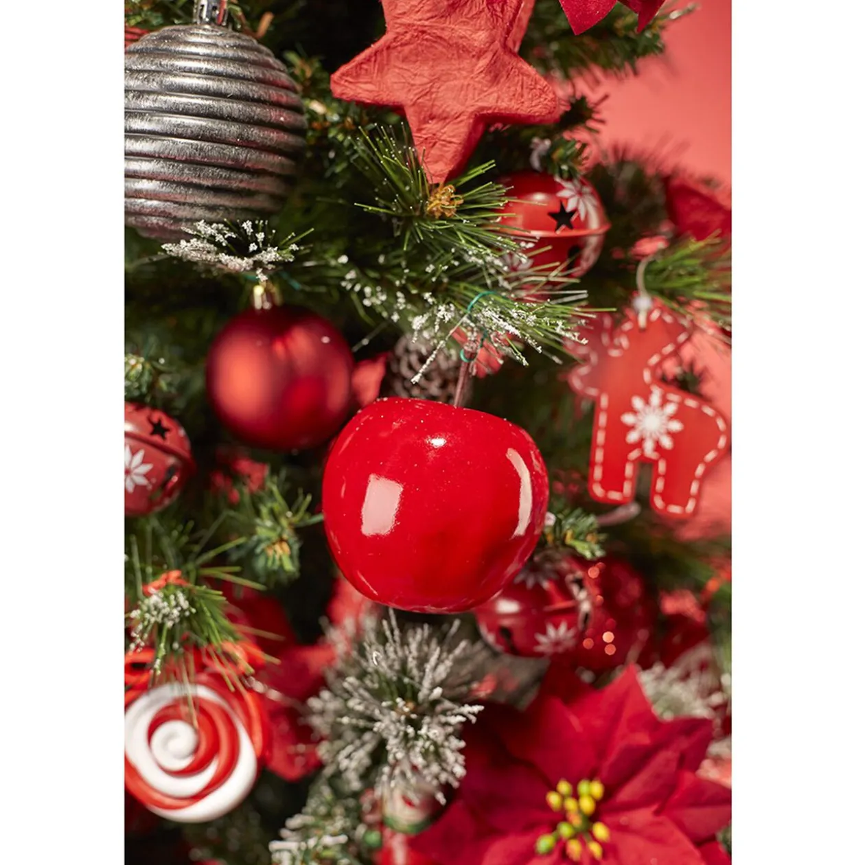 Pomme rouge à suspendre déco Noël