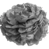 Pompon en papier gris x3