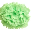 Pompon en papier vert anis x3