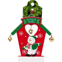 Porte nom design maison de Noël