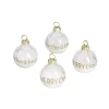 Porte nom forme boule de neige en verre Ø4cm 4 pièces
