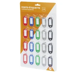 Porte-étiquette 5 couleurs x20