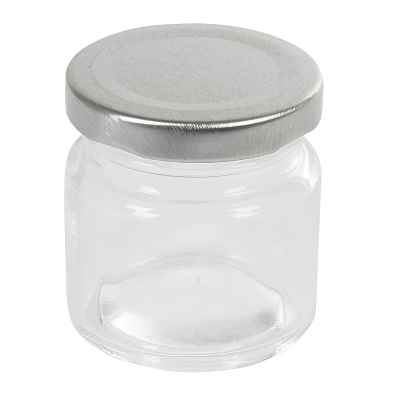 Pot à dragées en verre avec bouchon métal x6