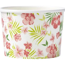 Pot à glace thème tropique x 4