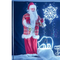 Père Noël animé et musical 1,8 m