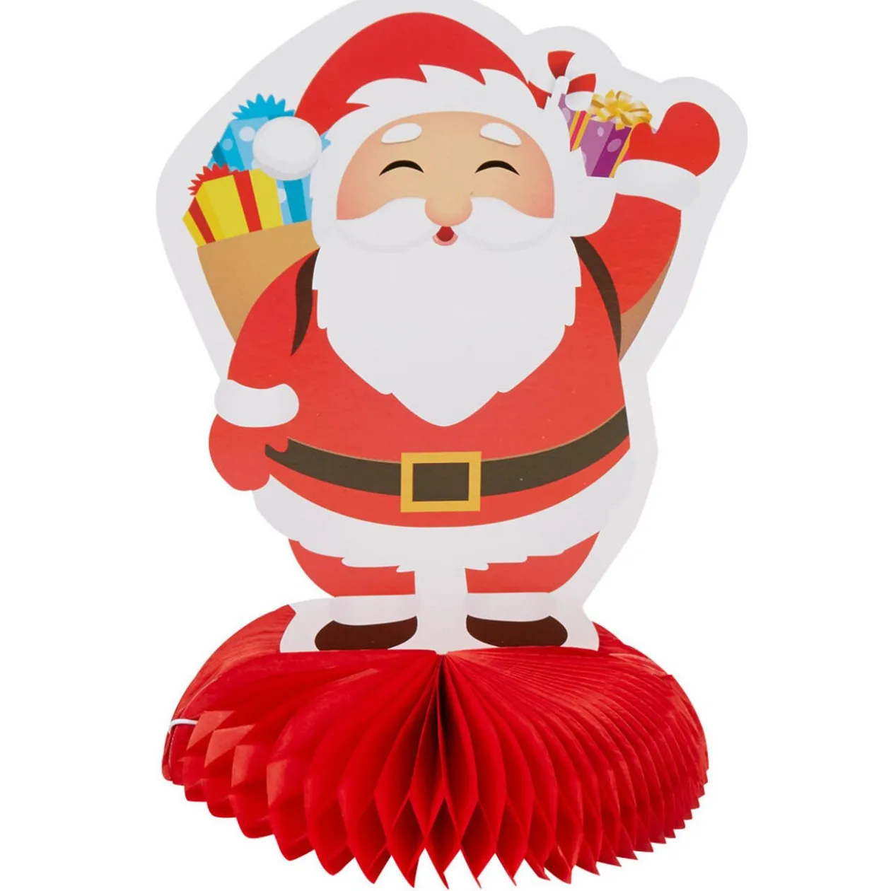Père noël en papier 3D à poser h. 21 cm