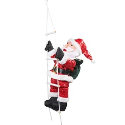 Père Noël gonflable grimpeur sur échelle