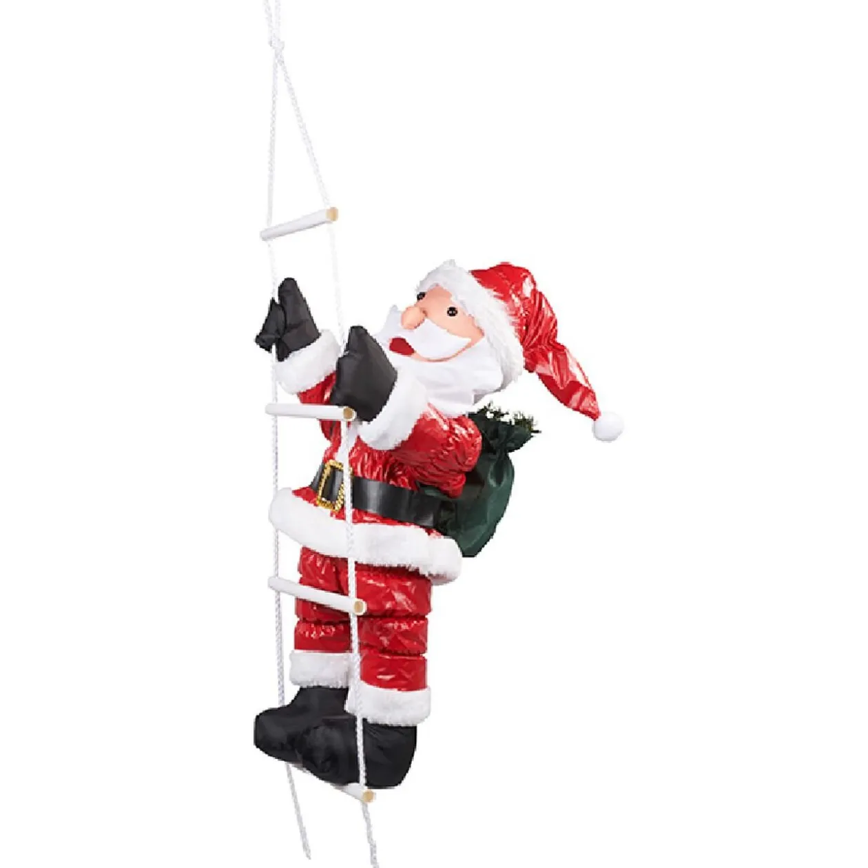 Père Noël gonflable grimpeur sur échelle