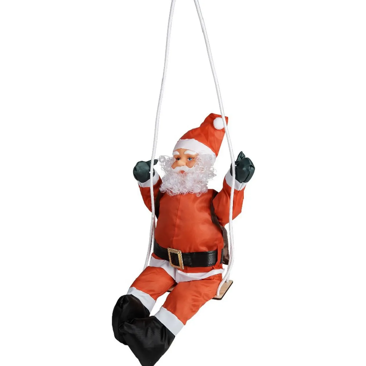 Père Noël grimpeur sur balançoire