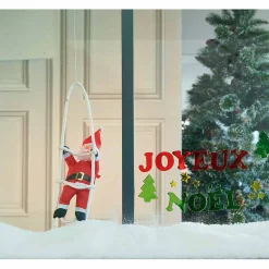 Père Noël grimpeur sur échelle h. 20 cm