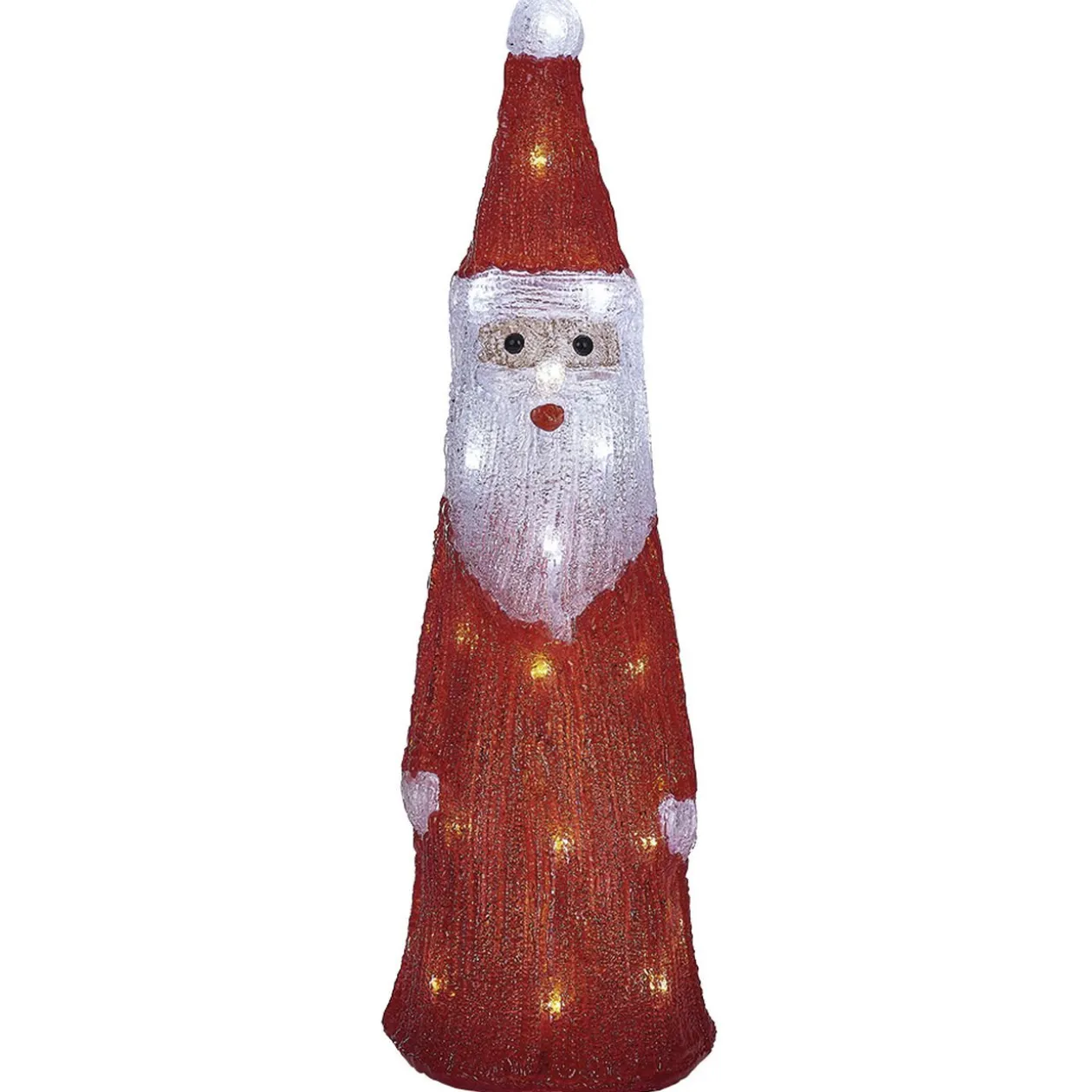 Père Noël lumineux 30 LED blanc froid H51cm